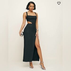 REFORMATION SIZE 4 linen cut out black dress